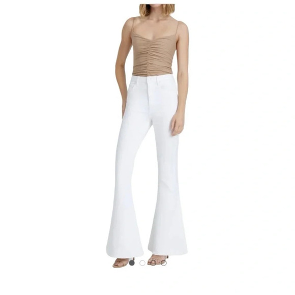 7 for all man kind MEGA FLARE JEAN IN CLEAN WHITE NWT - Picture 6 of 7